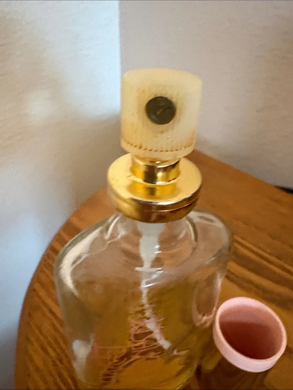 Avon Sweet Honesty Bottle in Gold and Pink Accents